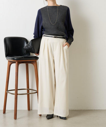 彩色拼塊針織衫