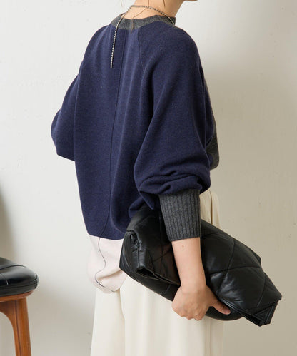 彩色拼塊針織衫