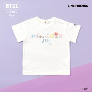 【《BT21》】印花與刺繡短袖T恤（嬰兒款）