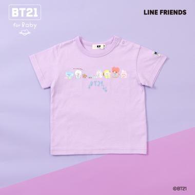 【《BT21》】印花與刺繡短袖T恤（嬰兒款）