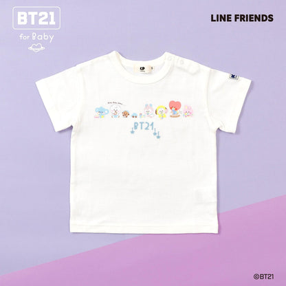 【《BT21》】印花與刺繡短袖T恤（嬰兒款）