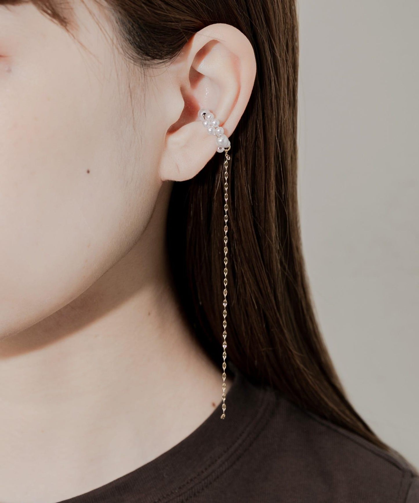 隨機珍珠鏈耳夾