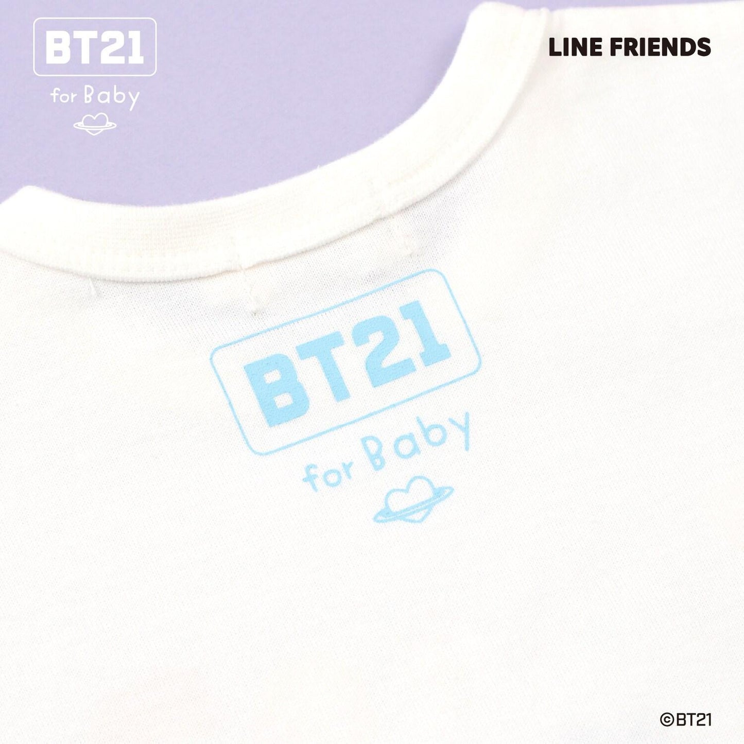 【《BT21》】印花與刺繡短袖T恤（嬰兒款）