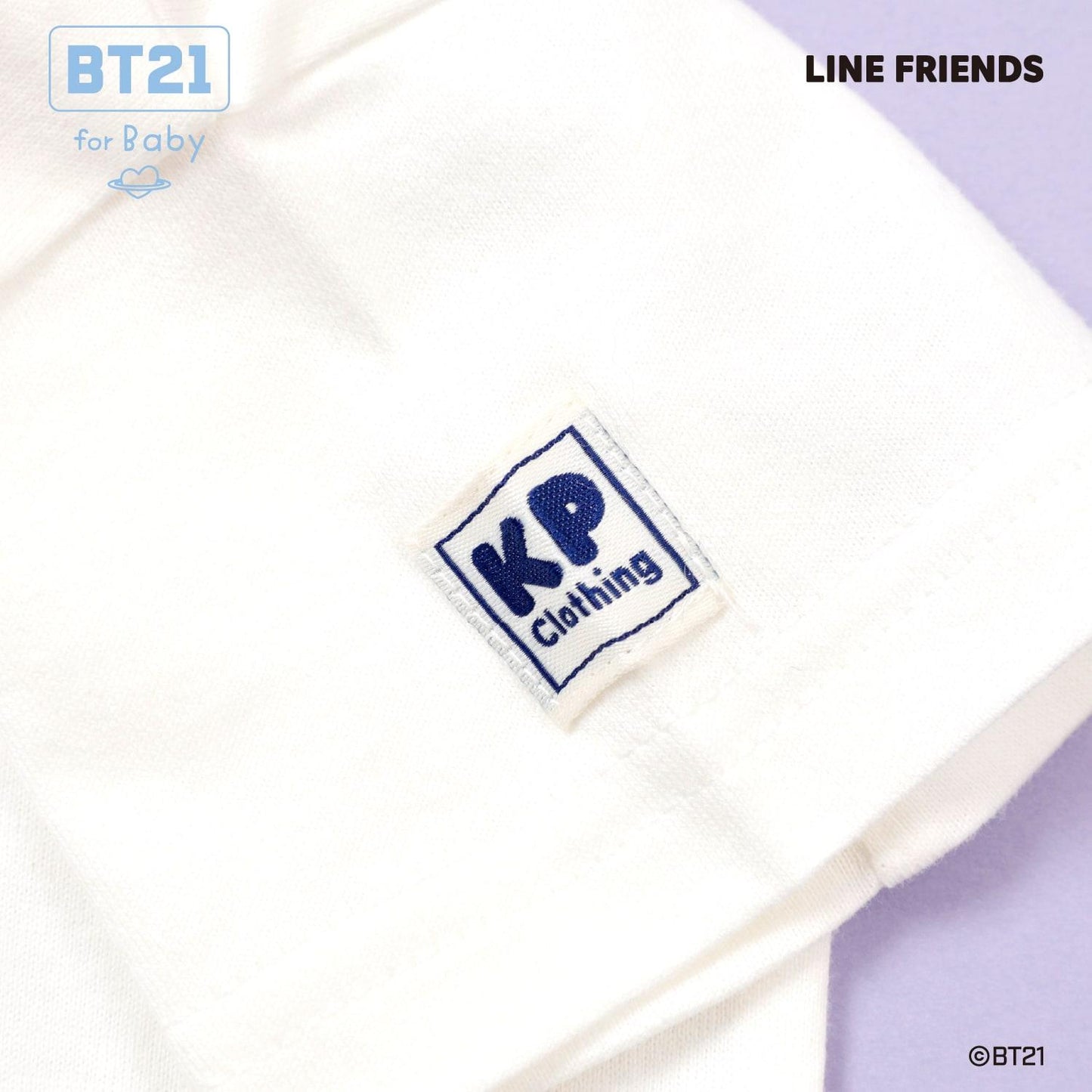 【《BT21》】印花與刺繡短袖T恤（嬰兒款）