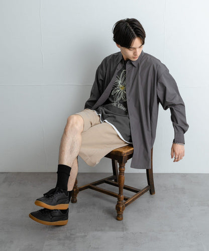 中性款寬鬆常規領襯衫