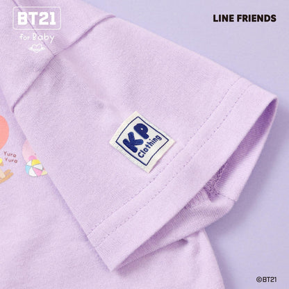 【《BT21》】印花與刺繡短袖T恤（嬰兒款）