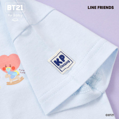【《BT21》】印花與刺繡短袖T恤（嬰兒款）