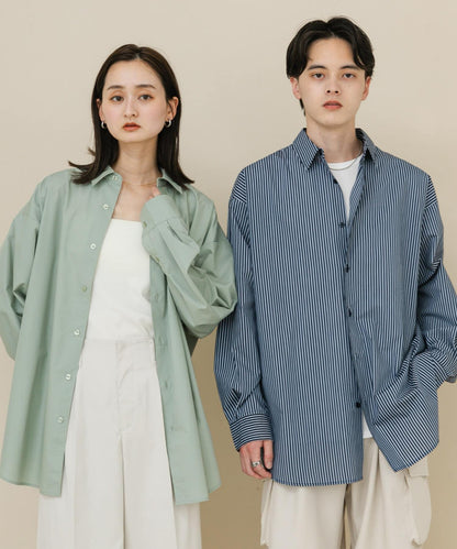 中性款寬鬆常規領襯衫