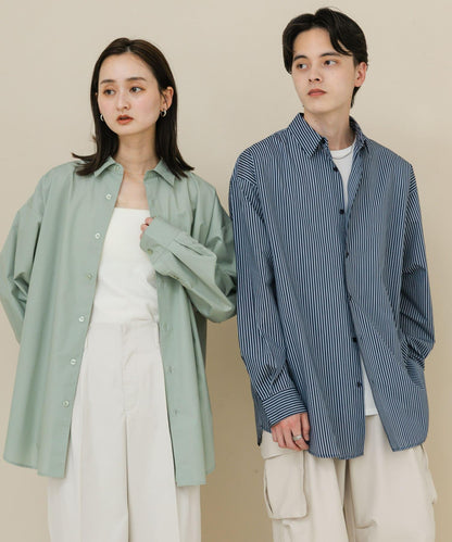 中性款寬鬆常規領襯衫