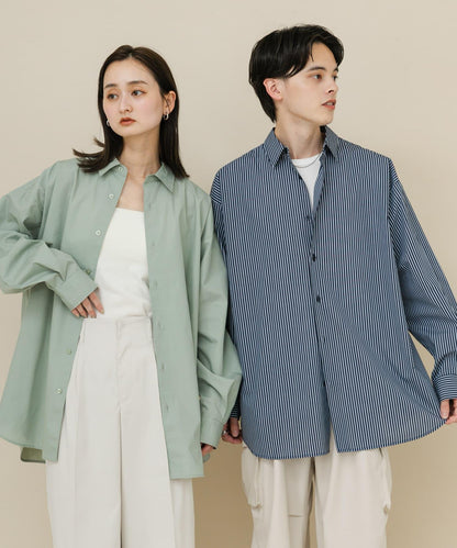 中性款寬鬆常規領襯衫