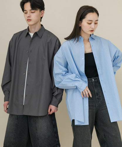 中性款寬鬆常規領襯衫