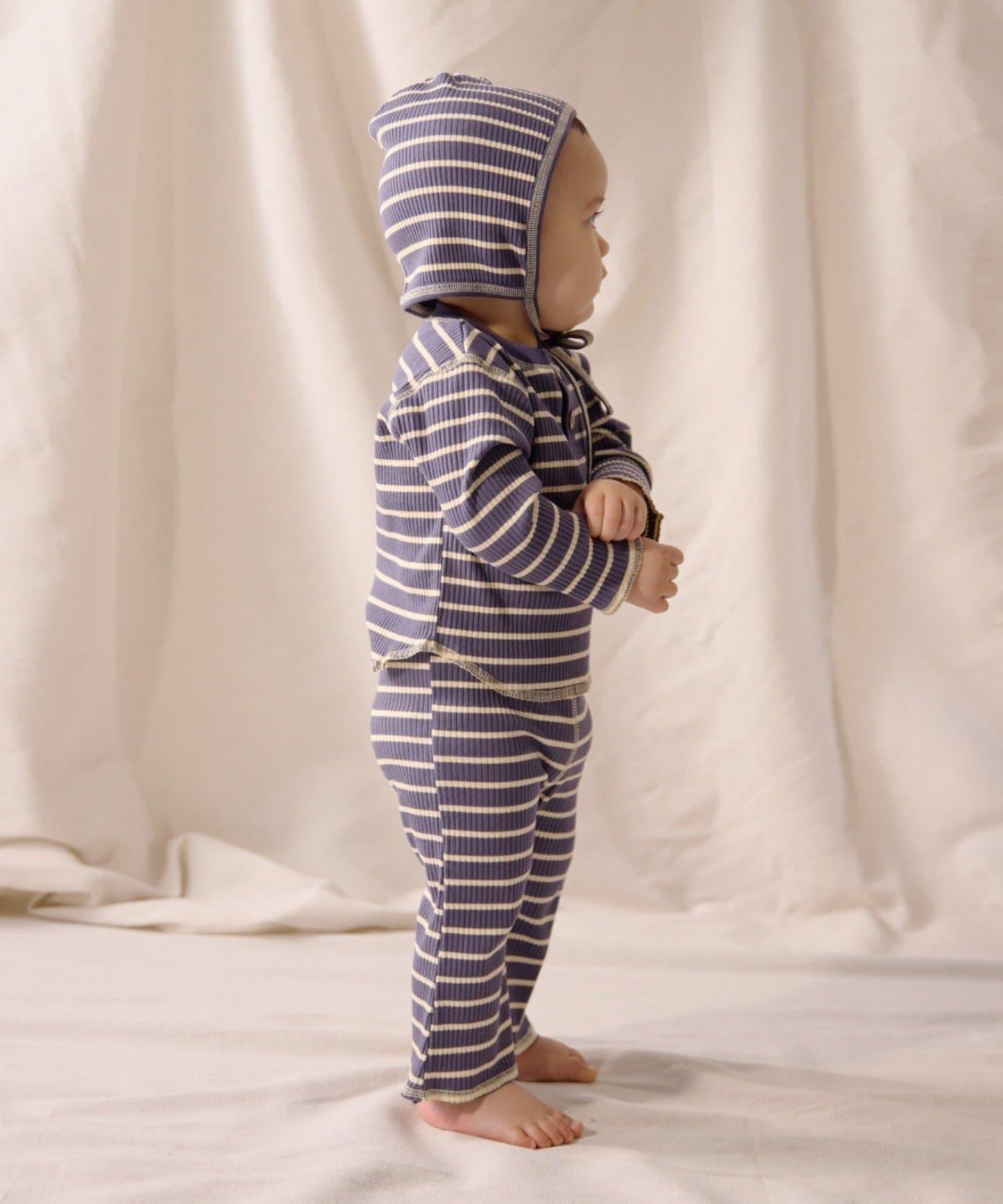 【嬰兒】【Qinn】條紋彈力緊身褲