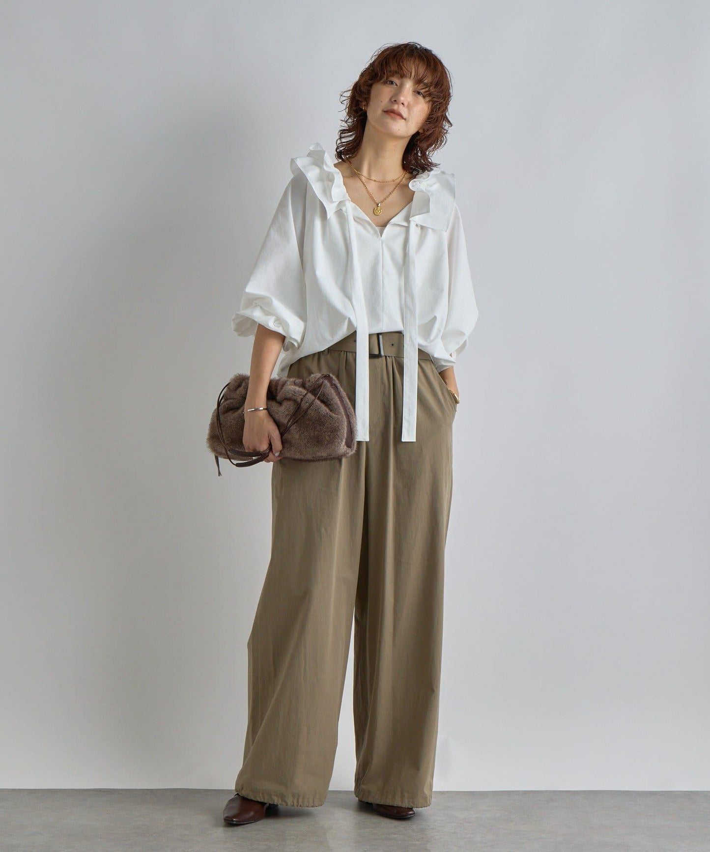 【復古款】多羅斯荷葉領褶邊襯衫/8月下旬發貨預定