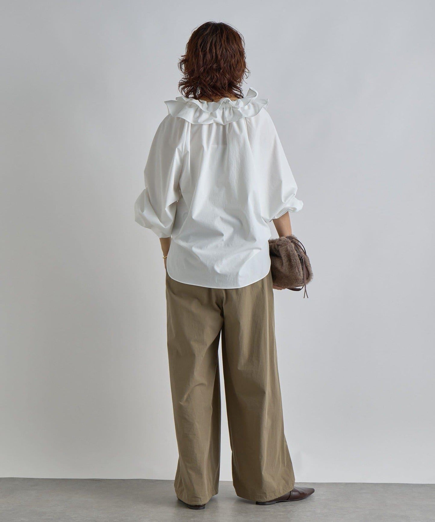 【復古款】多羅斯荷葉領褶邊襯衫/8月下旬發貨預定