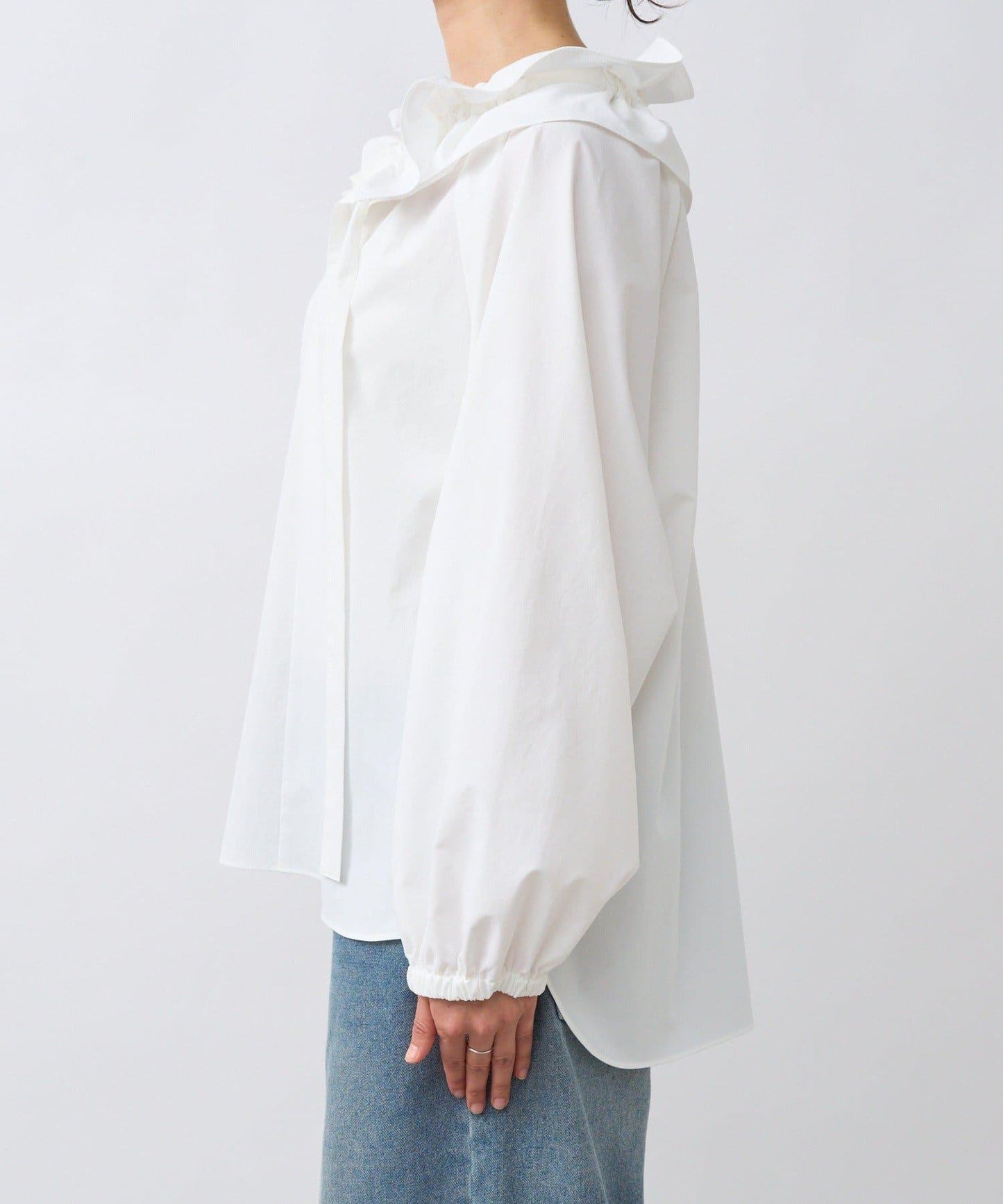 【復古款】多羅斯荷葉領褶邊襯衫/8月下旬發貨預定