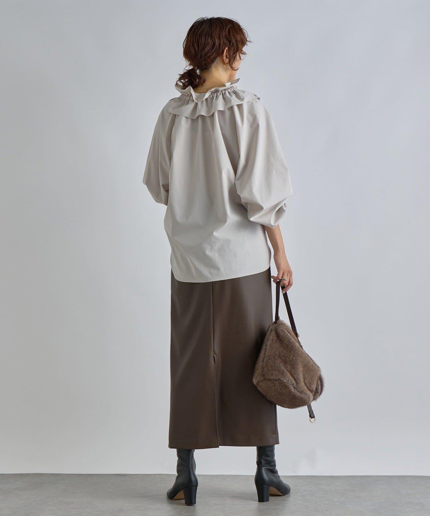 【復古款】多羅斯荷葉領褶邊襯衫/8月下旬發貨預定