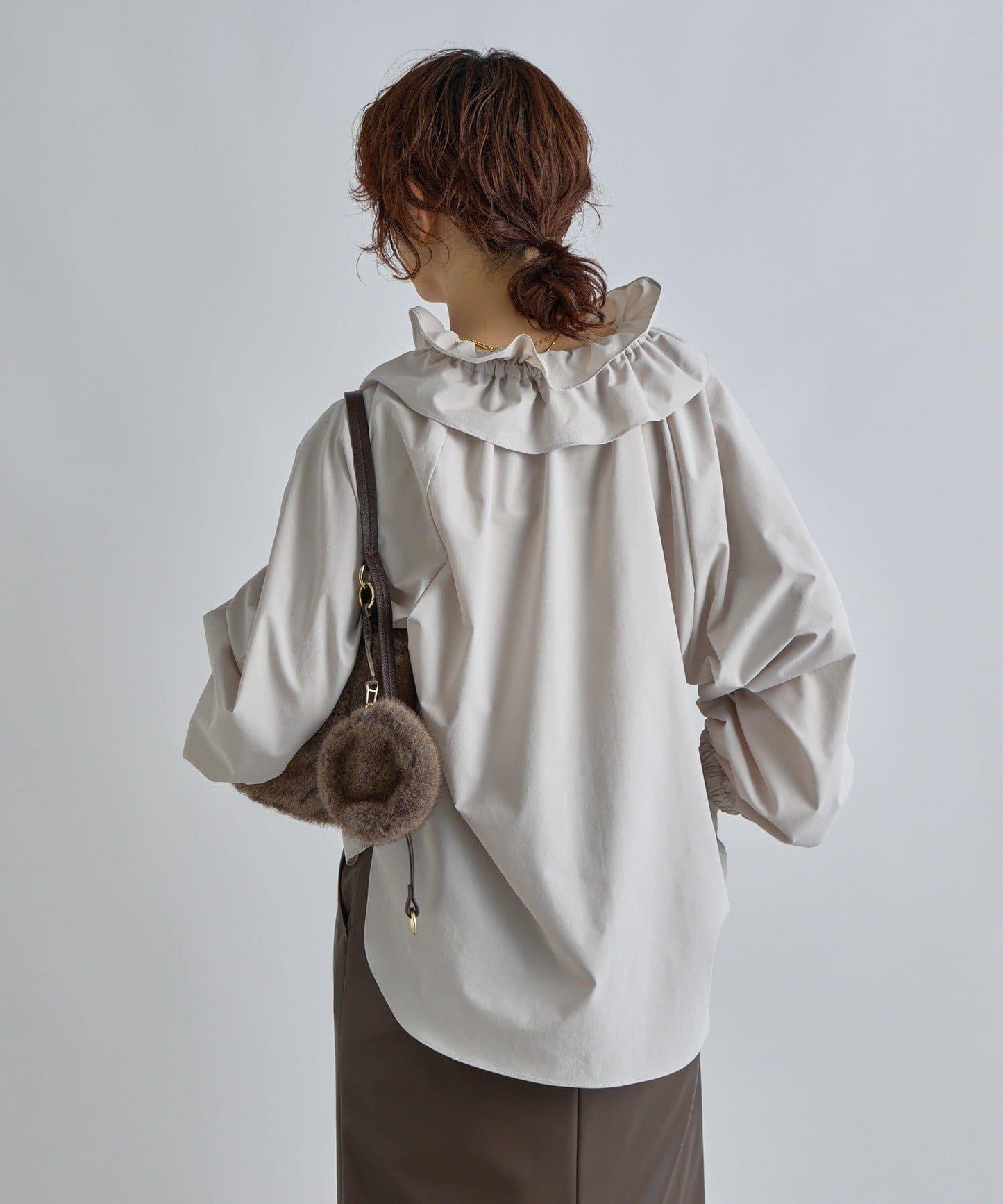 【復古款】多羅斯荷葉領褶邊襯衫/8月下旬發貨預定