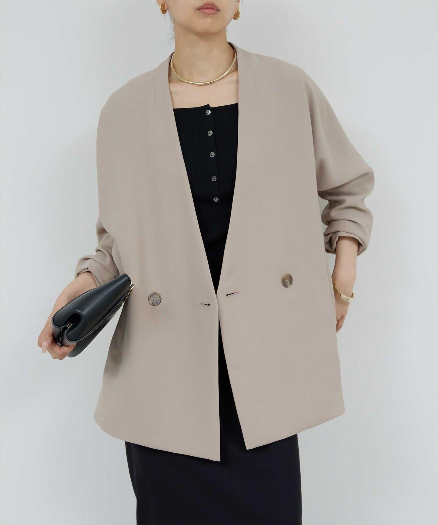 運動風寬鬆袖夾克