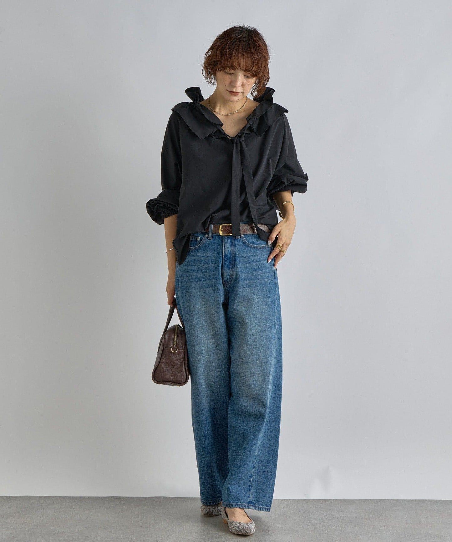 【復古款】多羅斯荷葉領褶邊襯衫/8月下旬發貨預定