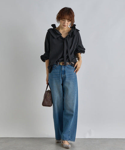 【復古款】多羅斯荷葉領褶邊襯衫/8月下旬發貨預定