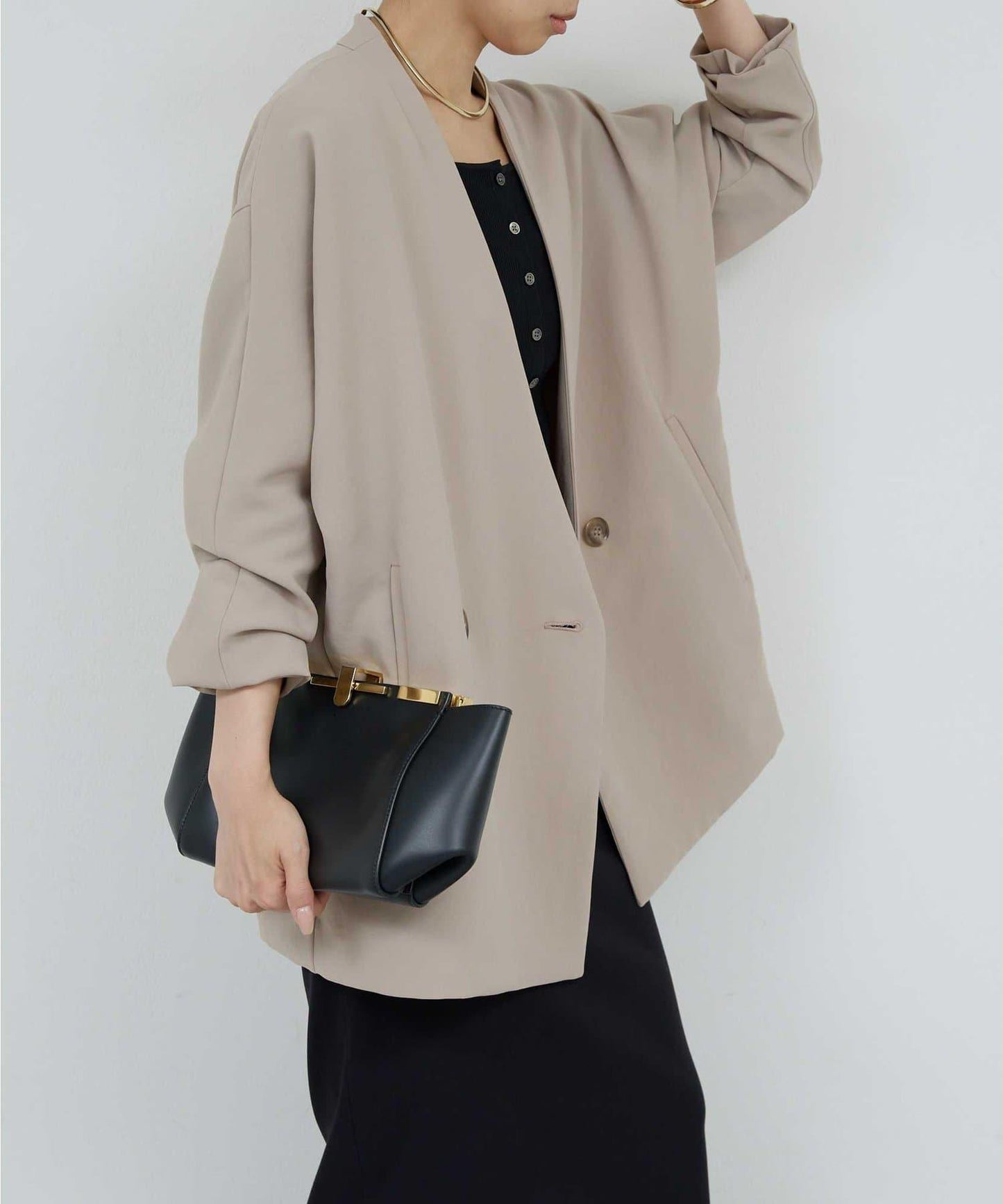 運動風寬鬆袖夾克