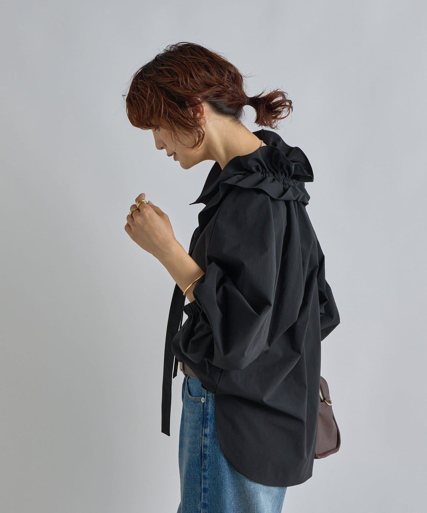 【復古款】多羅斯荷葉領褶邊襯衫/8月下旬發貨預定