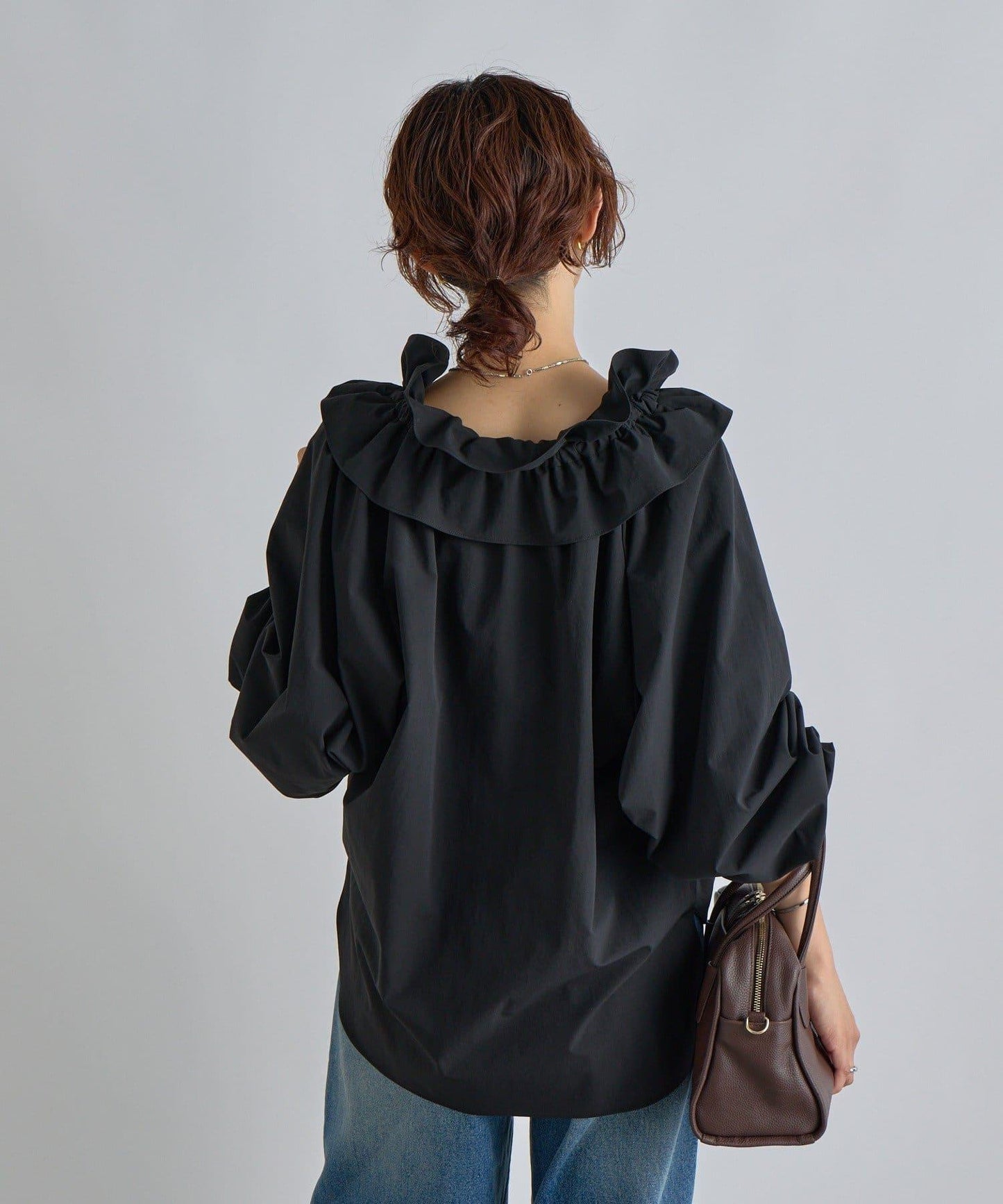 【復古款】多羅斯荷葉領褶邊襯衫/8月下旬發貨預定