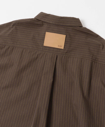 牛仔拼接袖改良襯衫