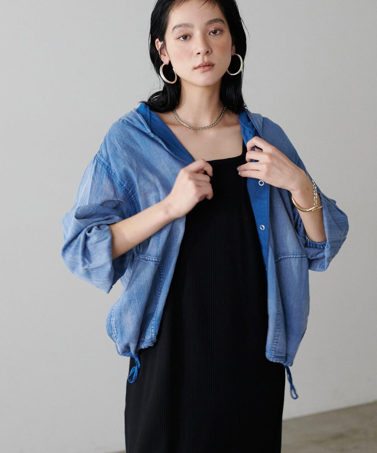 ［限定］牛仔風帽衫