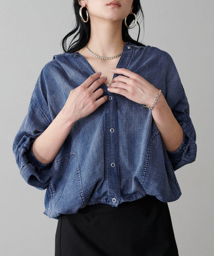 ［限定］牛仔風帽衫