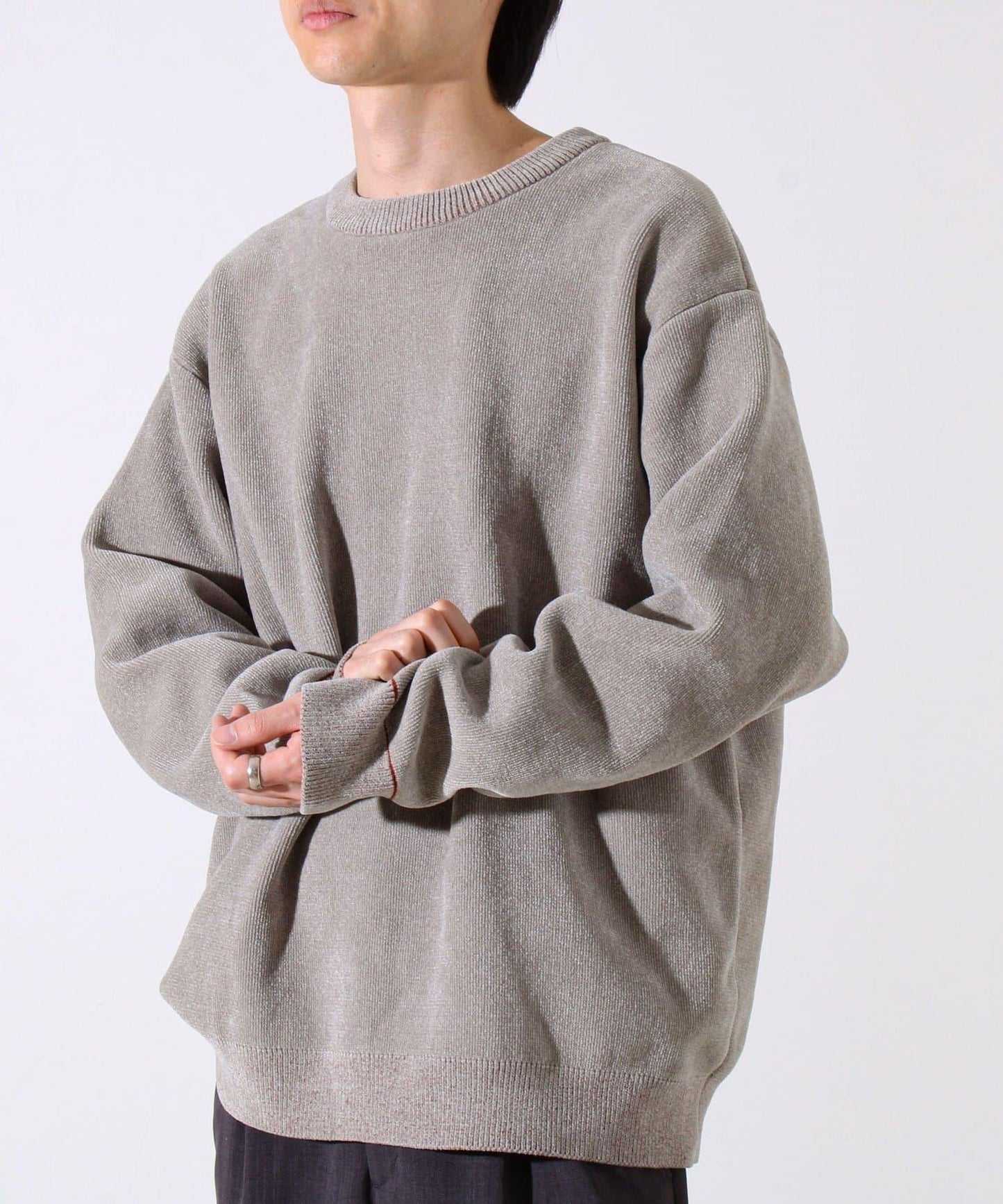 【去年熱門單品再次登場！不刺激皮膚的針織衫】莫爾雙面針織衫