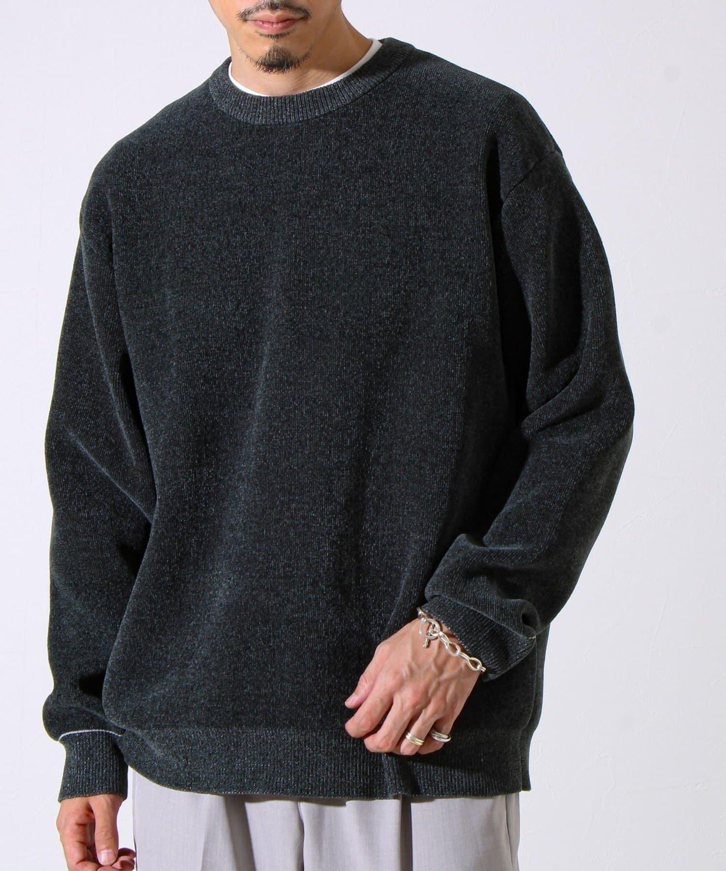 【去年熱門單品再次登場！不刺激皮膚的針織衫】莫爾雙面針織衫