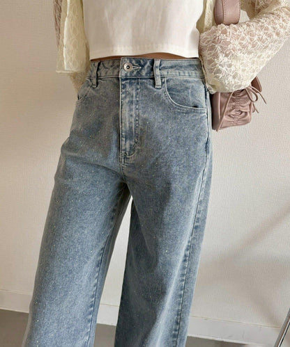 《S・M尺碼展開》寬鬆牛仔褲