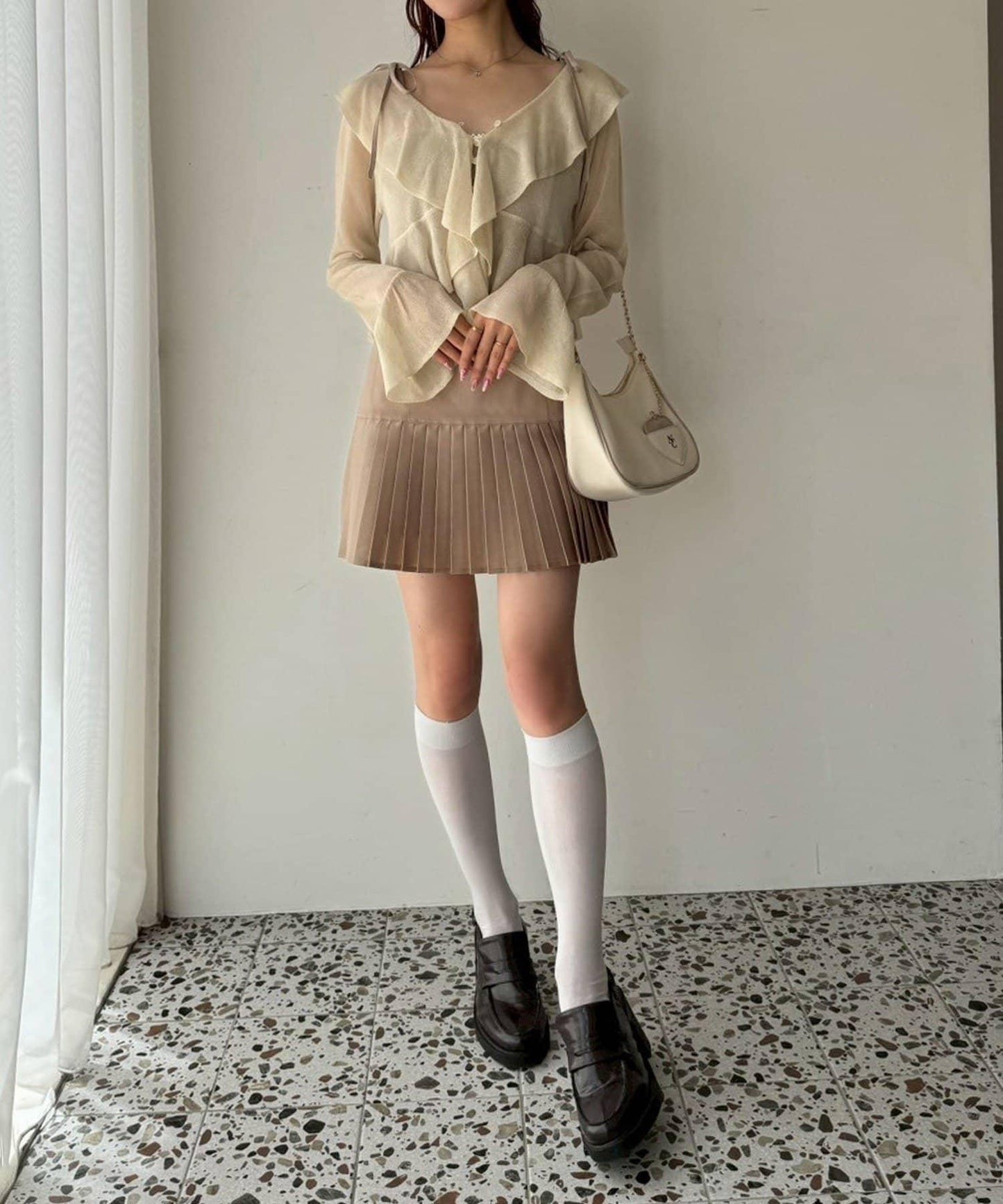 褶皺半身裙