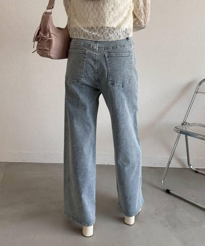 《S・M尺碼展開》寬鬆牛仔褲