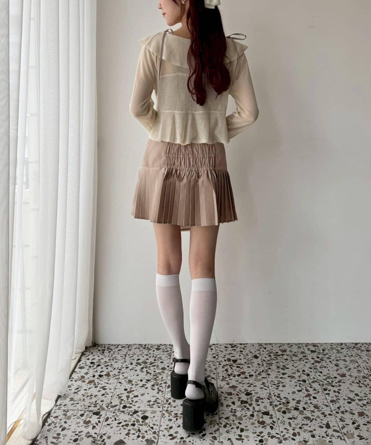 褶皺半身裙