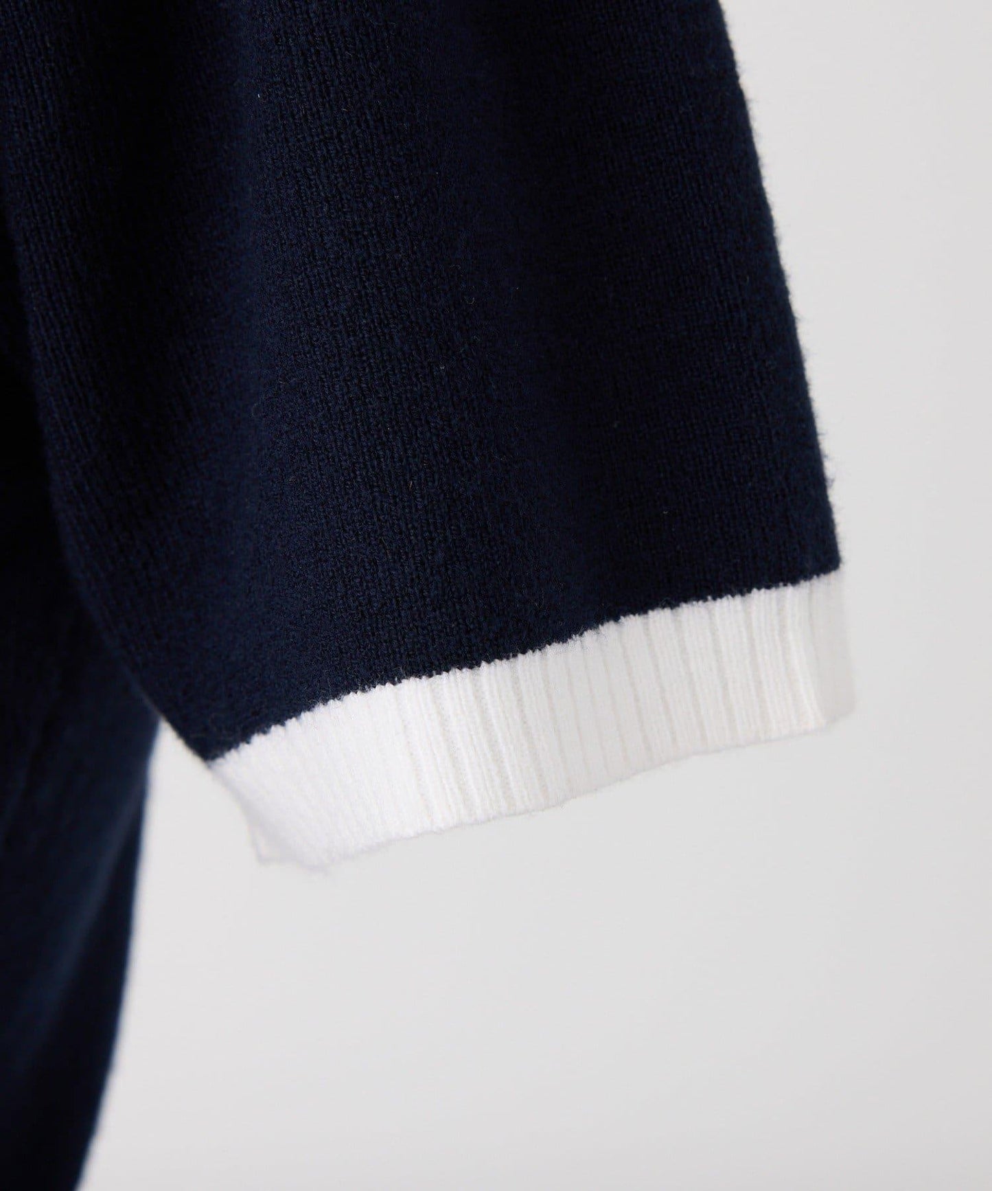 配色短袖針織衫