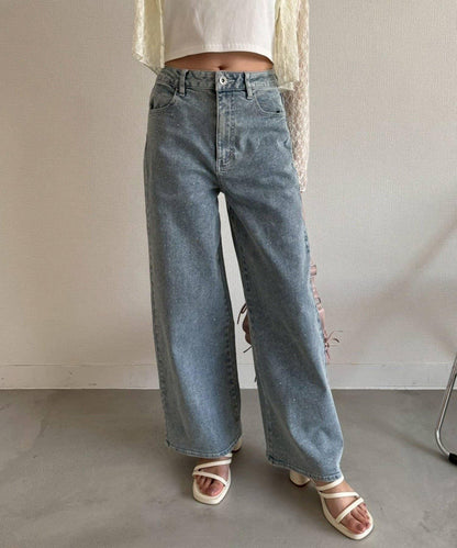 《S・M尺碼展開》寬鬆牛仔褲