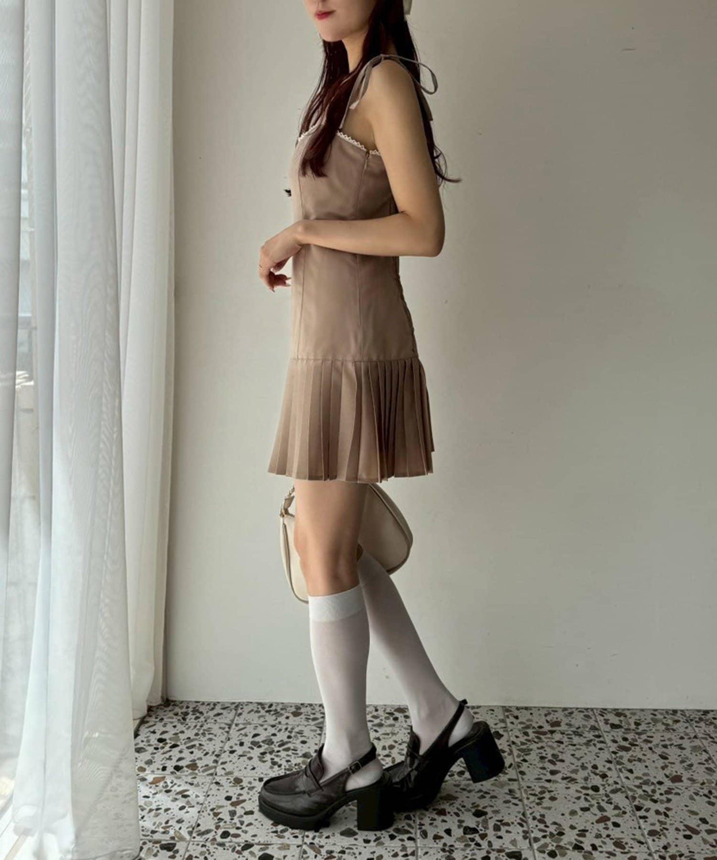 褶皺半身裙
