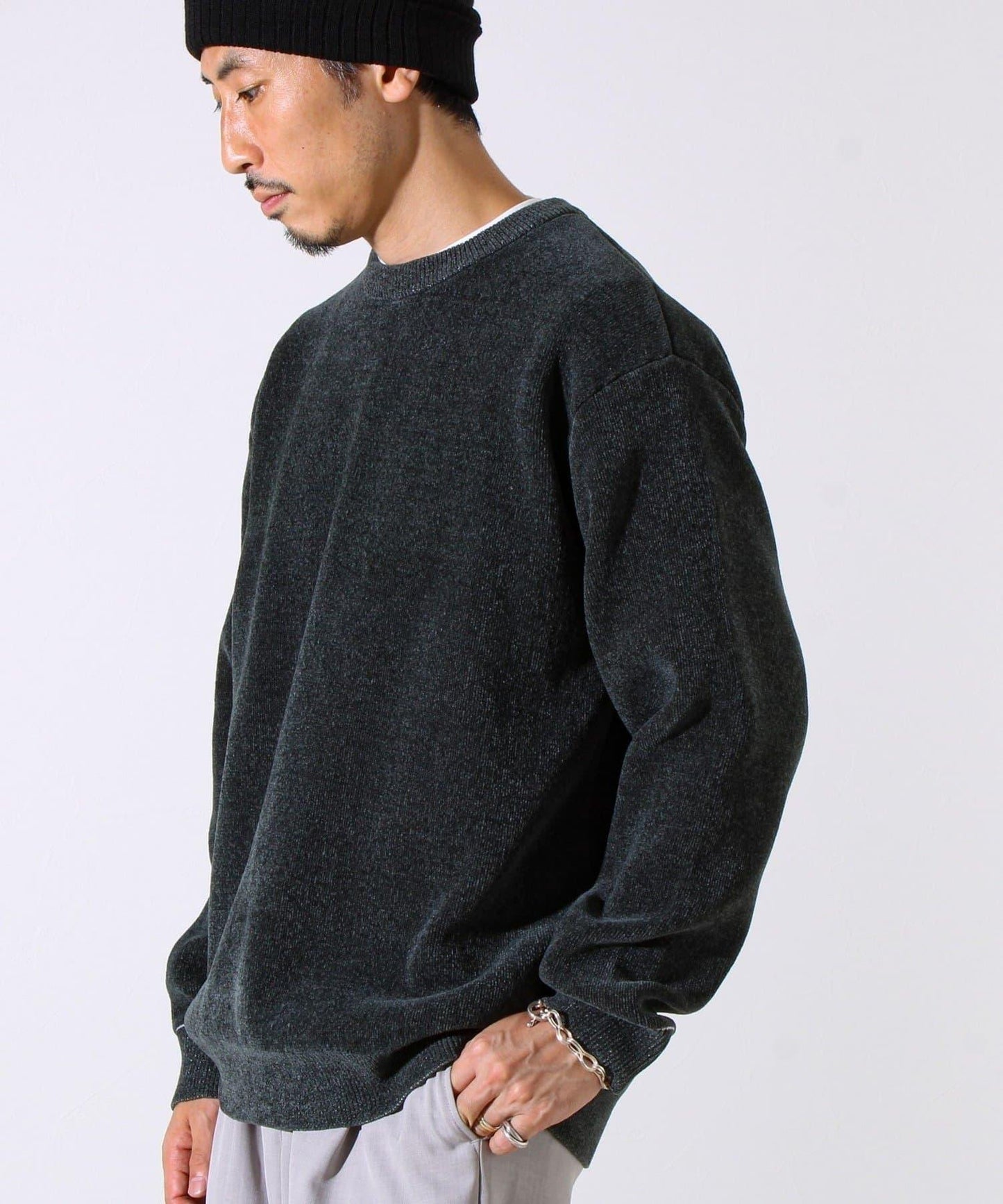 【去年熱門單品再次登場！不刺激皮膚的針織衫】莫爾雙面針織衫