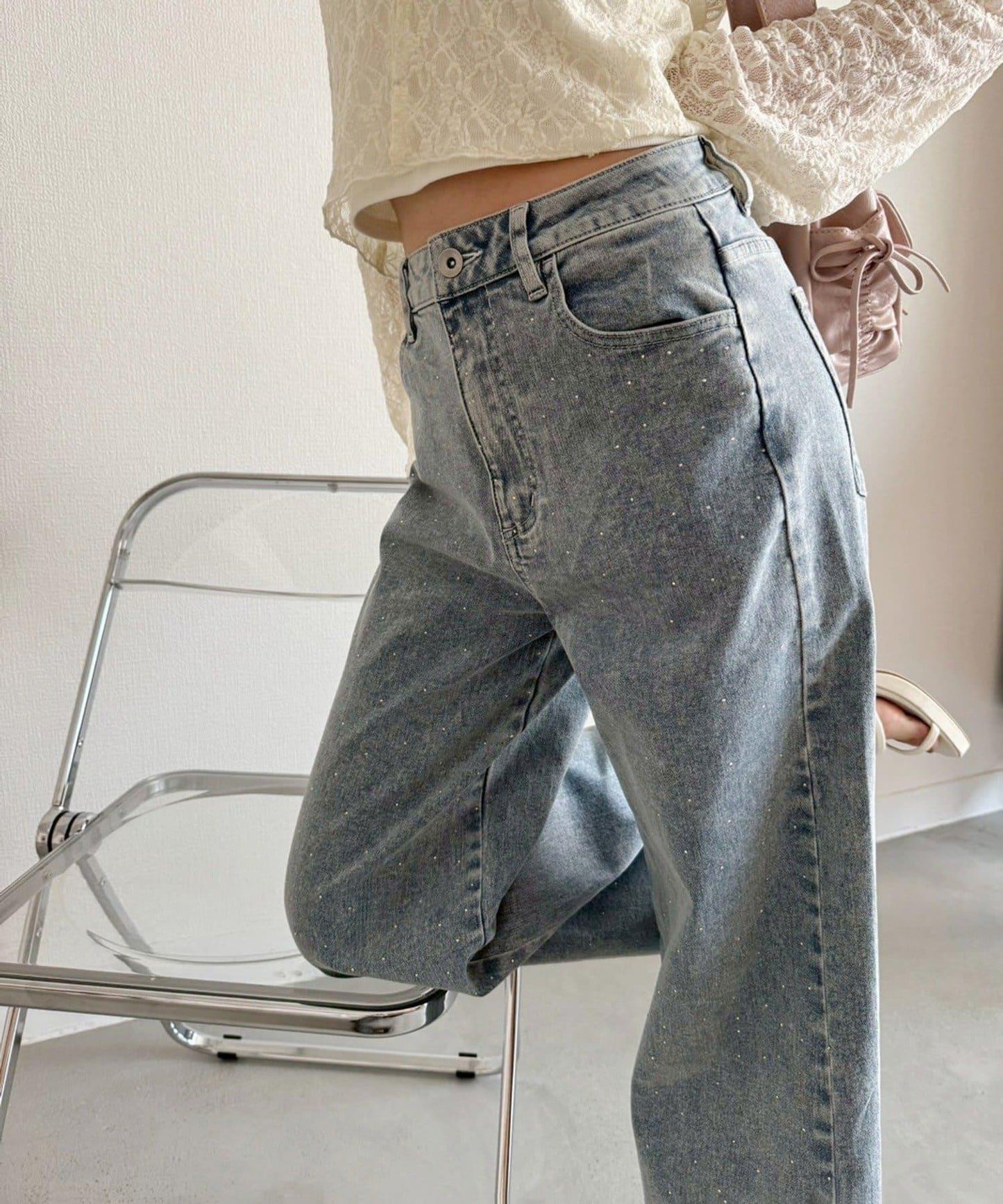 《S・M尺碼展開》寬鬆牛仔褲