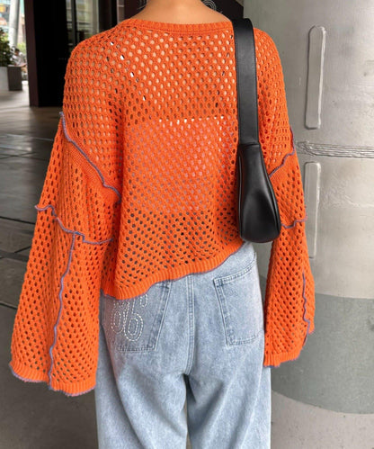 【HELLO.SANFRANCISCO】配色柔和網眼雙用開衫