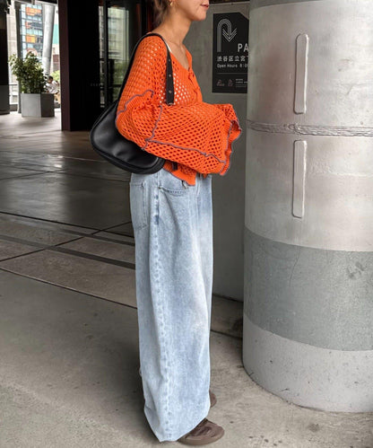 【HELLO.SANFRANCISCO】配色柔和網眼雙用開衫