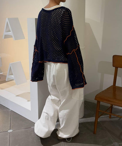 【HELLO.SANFRANCISCO】配色柔和網眼雙用開衫