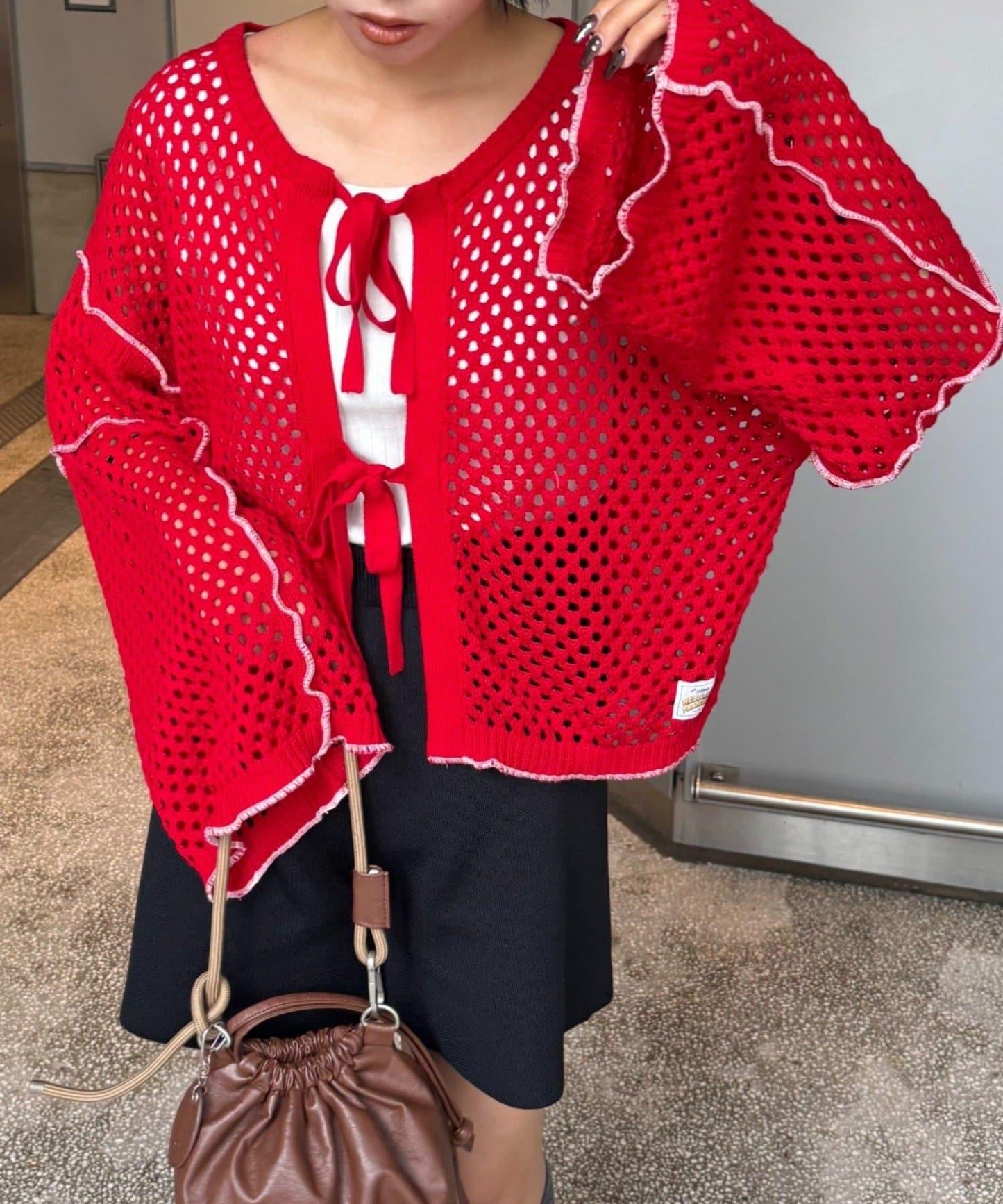 【HELLO.SANFRANCISCO】配色柔和網眼雙用開衫