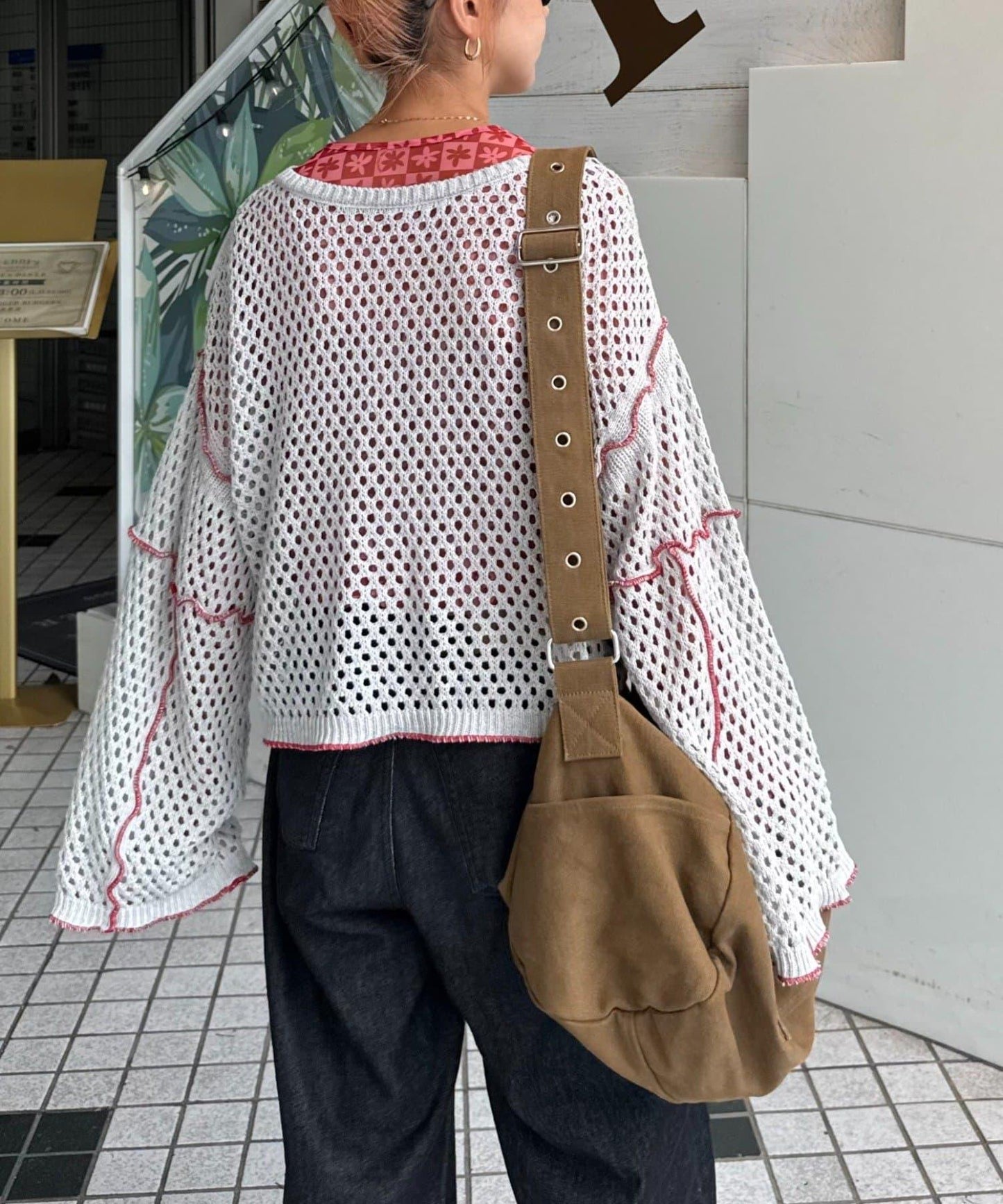 【HELLO.SANFRANCISCO】配色柔和網眼雙用開衫