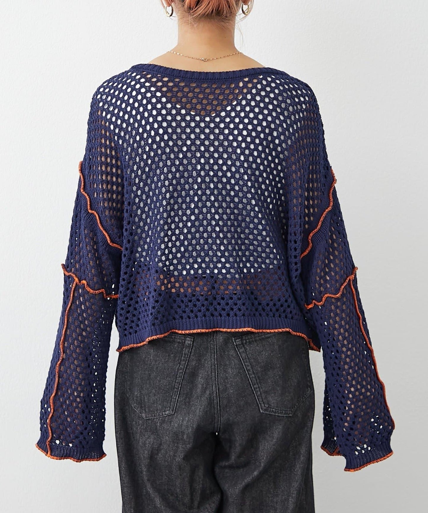 【HELLO.SANFRANCISCO】配色柔和網眼雙用開衫