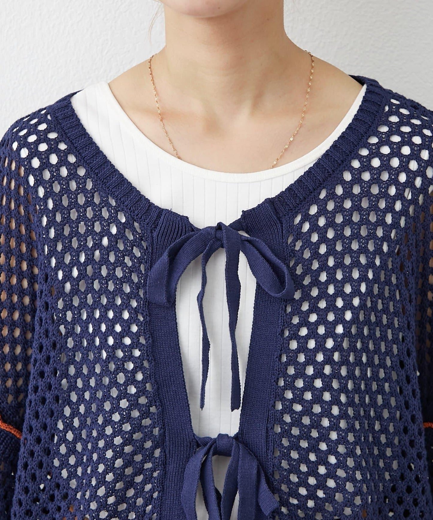 【HELLO.SANFRANCISCO】配色柔和網眼雙用開衫