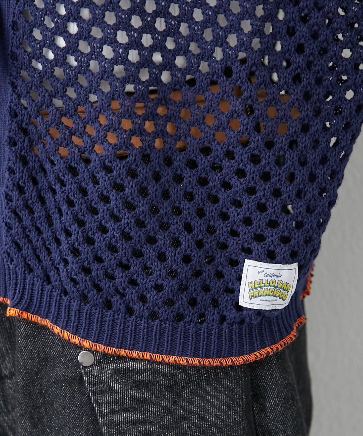 【HELLO.SANFRANCISCO】配色柔和網眼雙用開衫