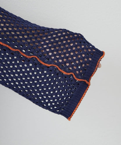 【HELLO.SANFRANCISCO】配色柔和網眼雙用開衫